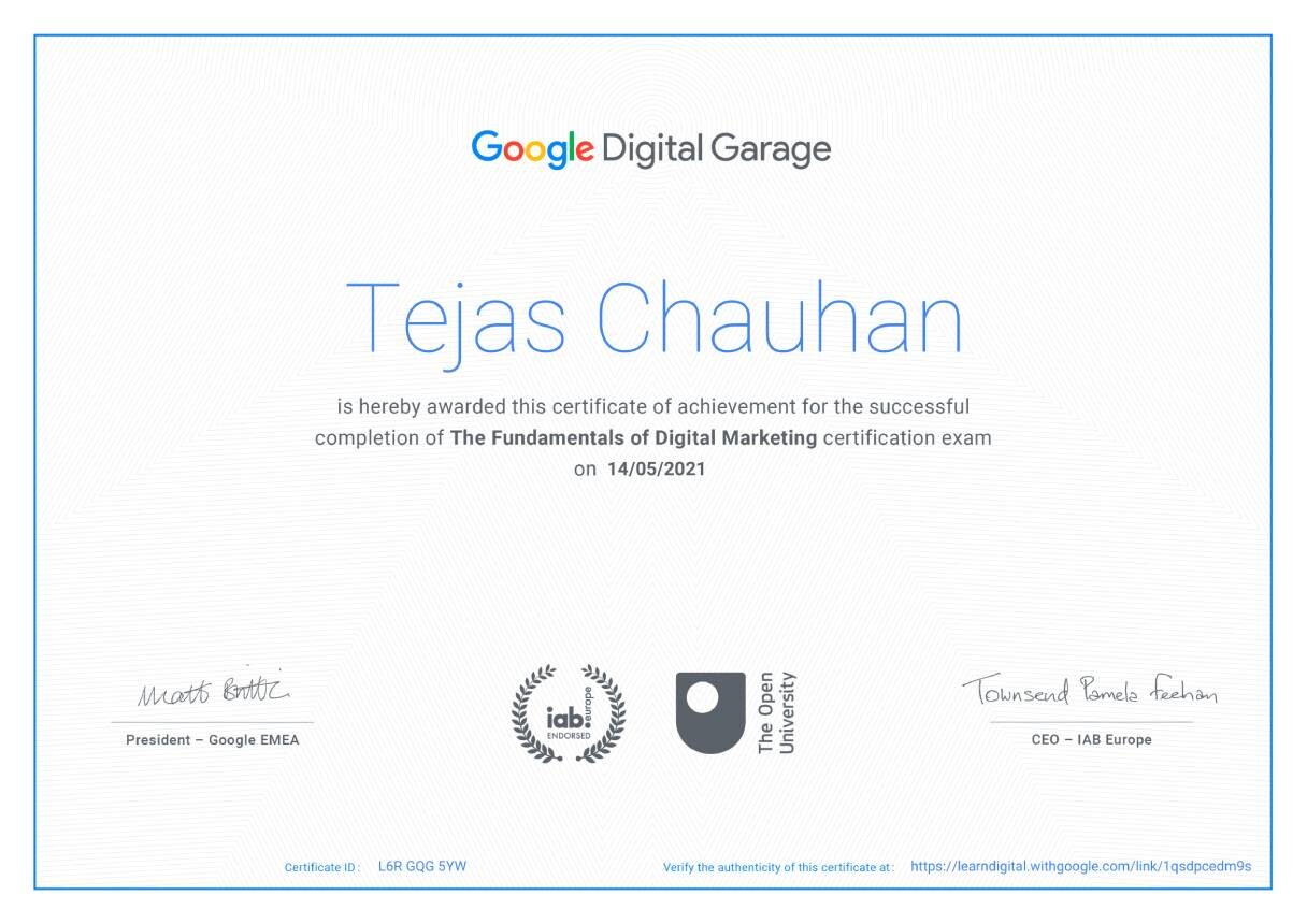 Certification