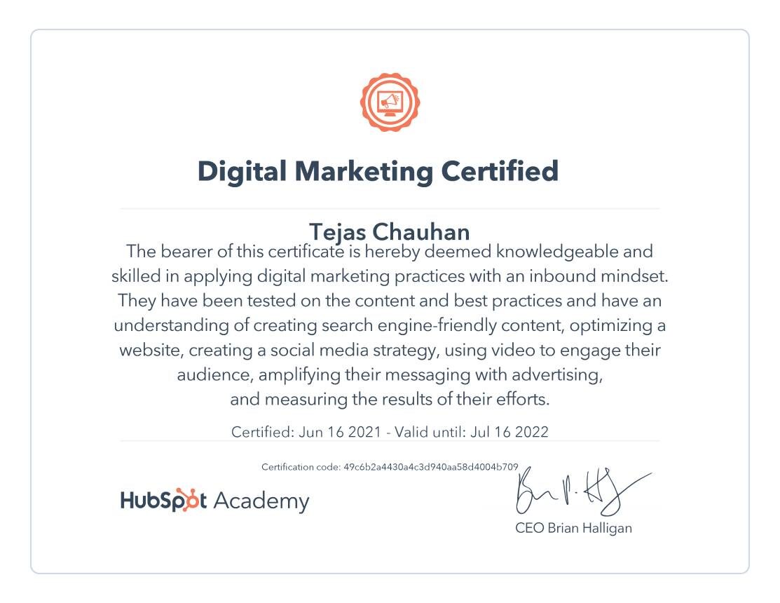 Certification
